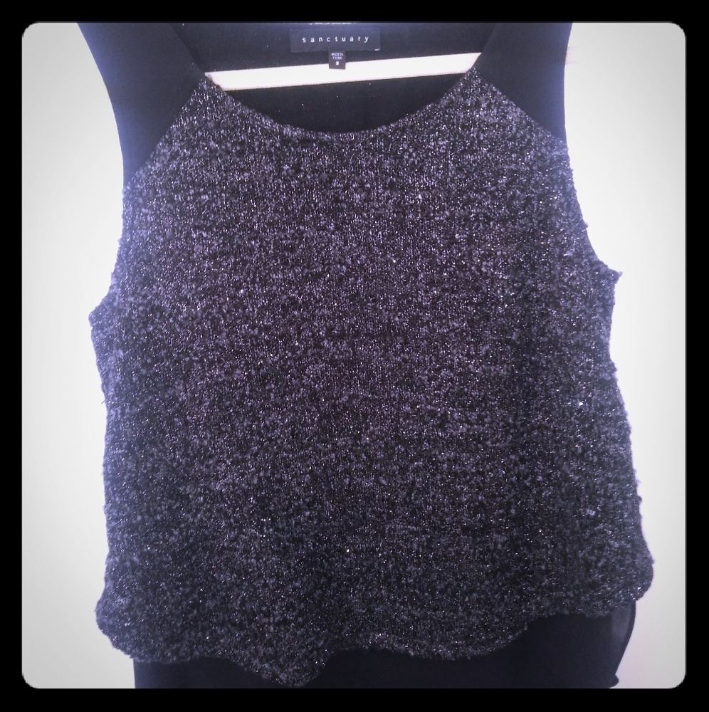 Sanctuary Black Layered Top size S